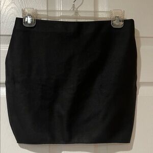 Zara Faux Leather Black Leather Mini Skirt
